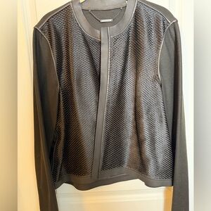 Elie Tahari Wool Calfskin Jacket